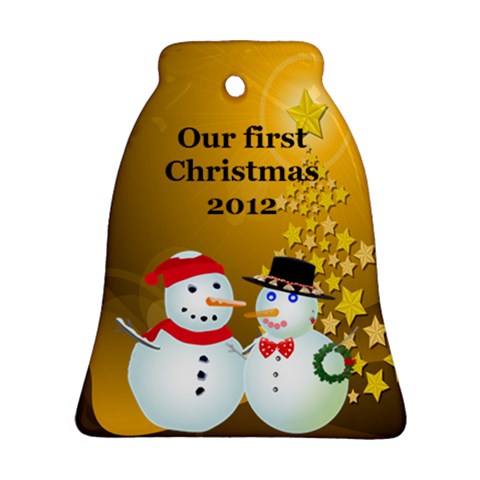 Our First Christmas Bell Ornament (2 Sides) By Kim Blair Front