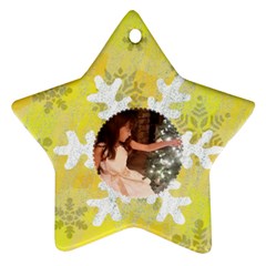 Snowflake glitter Star ornament (two sides)