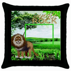 Jungle Rock  Throw Pillow - Throw Pillow Case (Black)