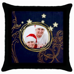Santa Couple  Throw Pillow - Throw Pillow Case (Black)