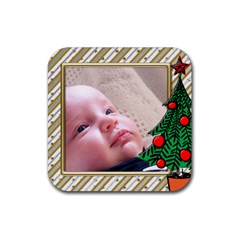 Little Christmas Coaster - Rubber Coaster (Square)