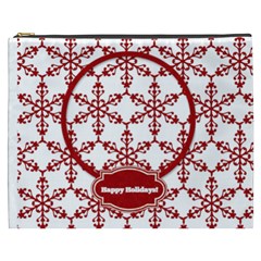 Merry Christmas XL Cosmetic Case Red - Cosmetic Bag (XXXL)