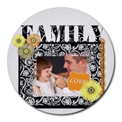 family - Collage Round Mousepad