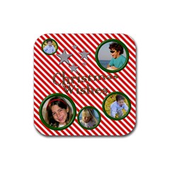 Christmas Wishes Coaster - Rubber Coaster (Square)