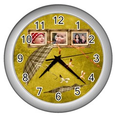 Autumn Delights - Wall Clock (Silver) 
