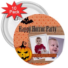 halloween - 3  Button (10 pack)