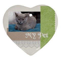 pet - Heart Ornament (Two Sides)