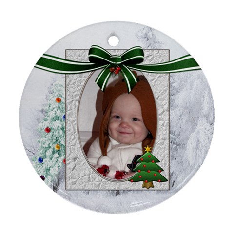 Christmas Tree Round Ornament (2 Sides) By Lil Front