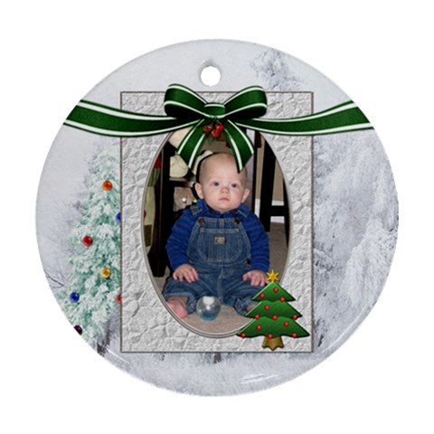 Christmas Tree Round Ornament (2 Sides) By Lil Back