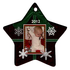 2012 Star Snowflake Ornament (2 Sides) - Star Ornament (Two Sides)