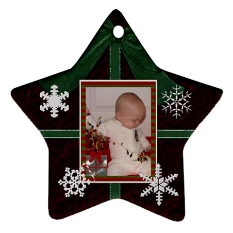 2012 Star Snowflake Ornament (2 Sides) By Lil Back
