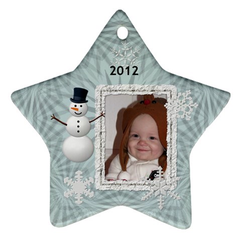 2012 Winter Star Ornament (2 Sides) By Lil Front