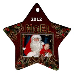Noel Star Ornament (1 Sided) - Ornament (Star)