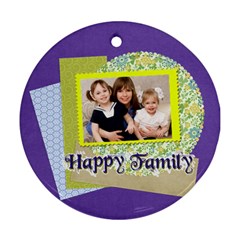 xmas family - Round Ornament (Two Sides)