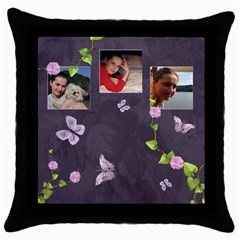 Lavender Dream - Throw Pillow Case  - Throw Pillow Case (Black)