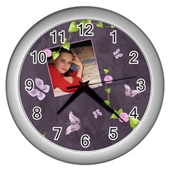 Lavender Dream - Wall Clock (Silver) 