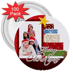 merry christmas - 3  Button (100 pack)
