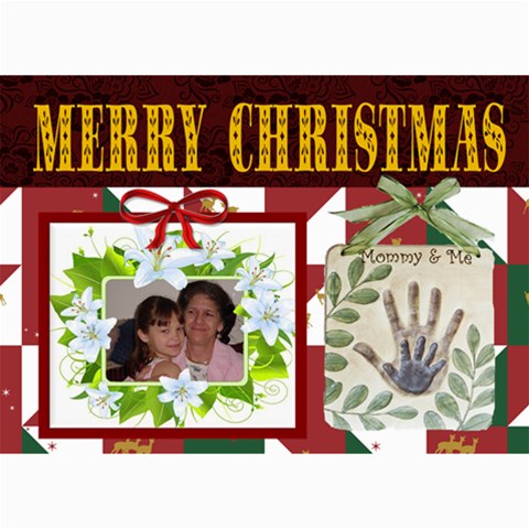 Mommy And Me Christmas Photo Card By Kim Blair 7 x5  Photo Card - 1