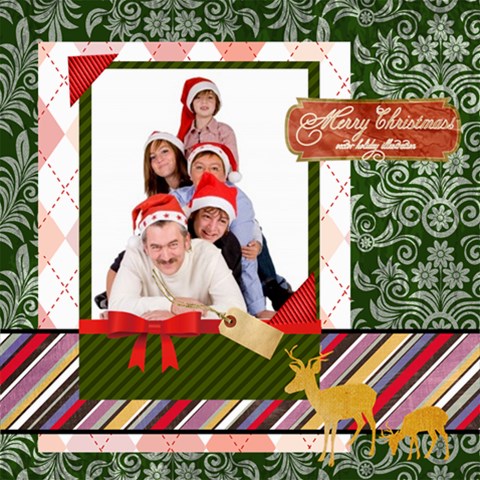 Merry Christmas By Betty 8 x8  Scrapbook Page - 1