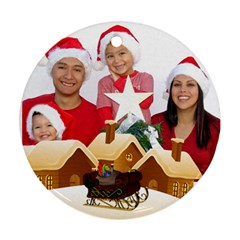 Christmas Family Round Ornament - Ornament (Round)