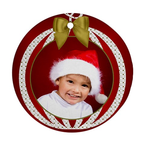 Christmas Round Ornament (2 Sided) By Deborah Front