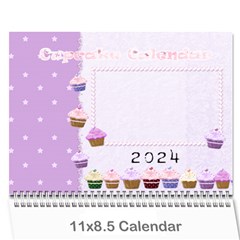 Cupcake Calendar 2024 - Wall Calendar 11  x 8.5  (12-Months)