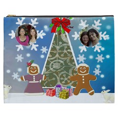 Gingerbread Couple with tree Cosmetic bag (XXXL)