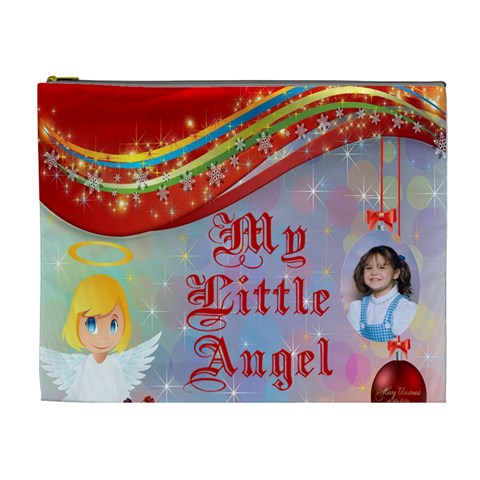 My Little Angel Cosmetic Bag (xl) By Kim Blair Front