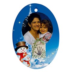 Blue  Mommy and Me ornament Oval - Ornament (Oval)
