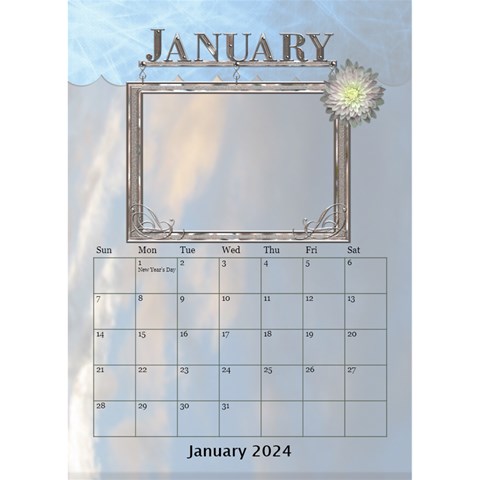 Lovely Desktop Calendar 6 x8 5  By Lil Jan 2024