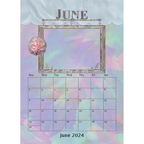 Lovely Desktop Calendar 6 x8 5  By Lil Jun 2024