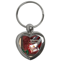 merry christmas - Key Chain (Heart)