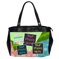 These smiles are what I live for office bag - Oversize Office Handbag (2 Sides)
