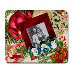cHristmas pines and ornament Large mouse pad - Large Mousepad