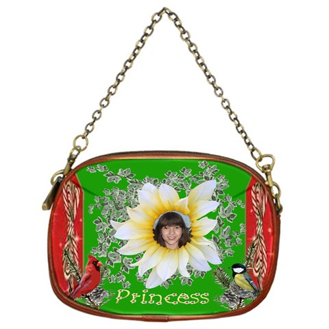 Red And Green Princess Chain Purse One Side By Kim Blair Front