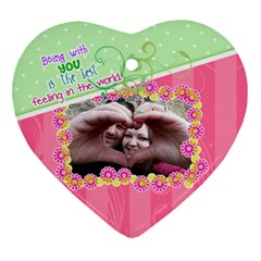 Being with you- Heart ornament - Heart Ornament (Two Sides)