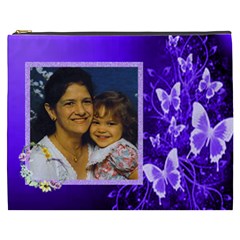 Purple Butterfly boarder cosmetic bag (XXXL)