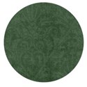 dark green damask circle med