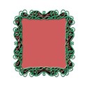 wire frame square2 red satin