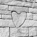 stone heart 12 x 12