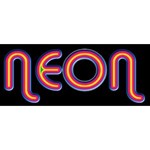 Retro Neon Rainbow Letters