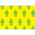 YELLOW WITH GREEN BOTS mat