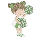 cheerleader green and white2