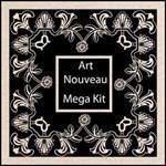 Cat s Art Nouveau Frames & Borders Megakit