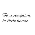 to a reception in their honor