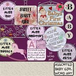 Assorted Baby Girl Word Art