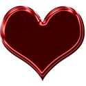 Heart  red heart plain