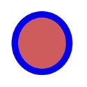 frame circle bright blue