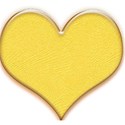 Heart palm leav yellow puff