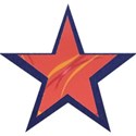red blue star